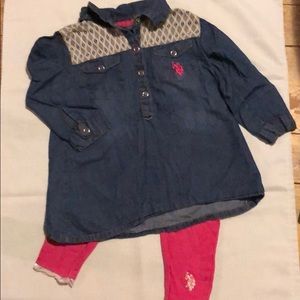 Girls polo matching set